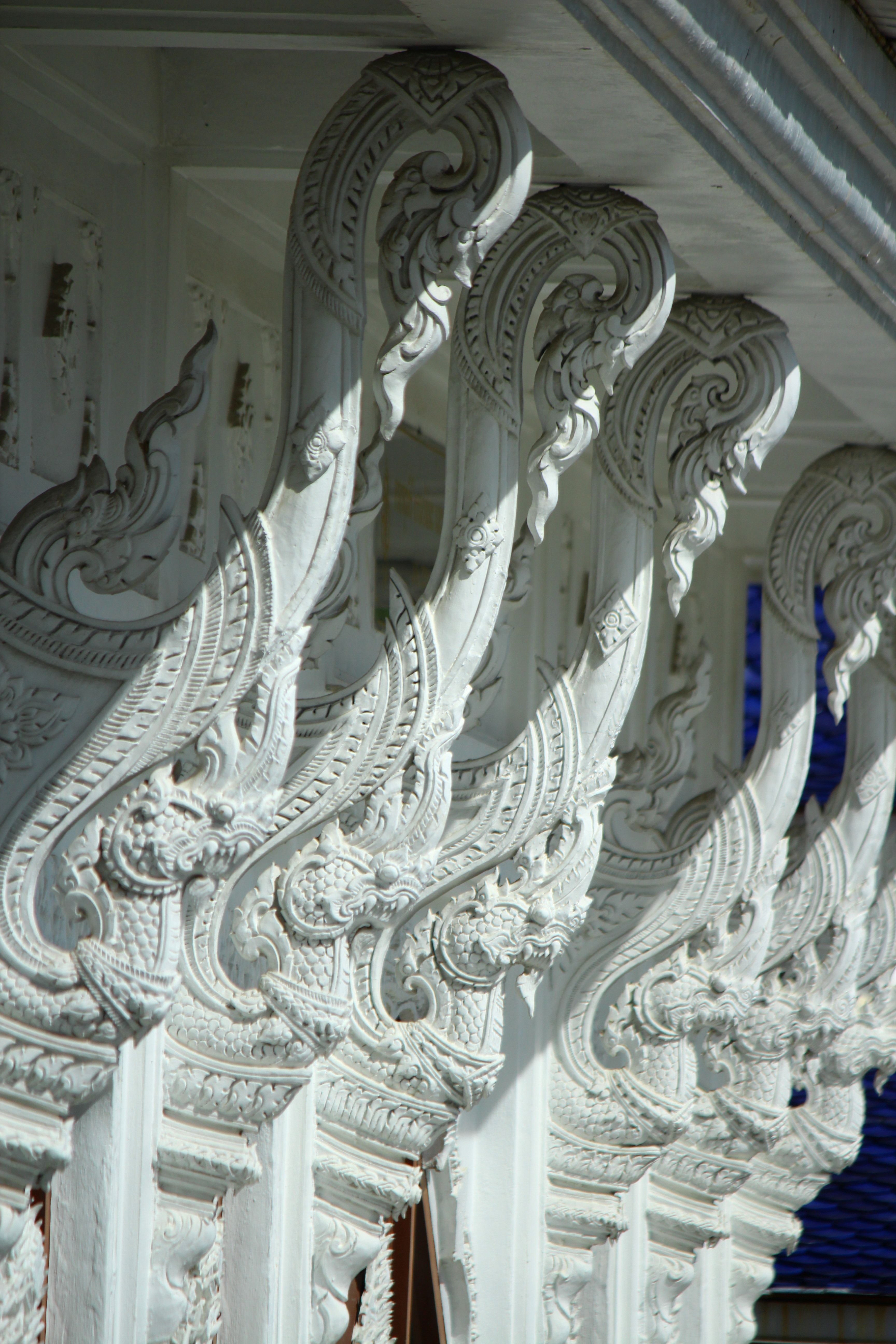 Intricate Traditional Architectural Details in Temple · Free Stock Photo