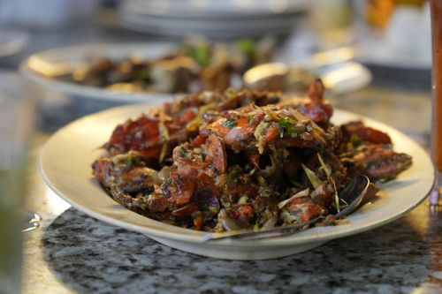 Free Stir-fried Crab Dish Stock Photo