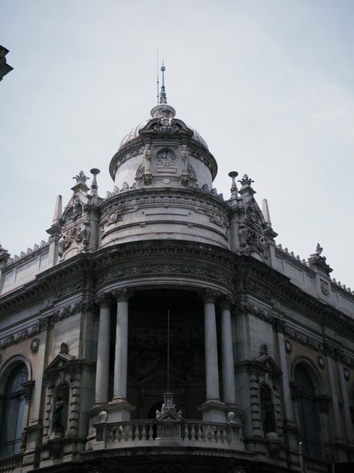 Free Ornate facade of a historic building in Rio de Janeiro showcasing classic architecture. Stock Photo