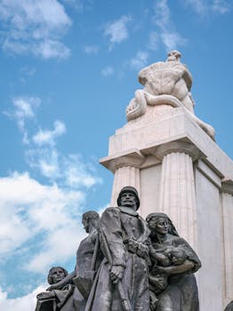 布达佩斯自由女神像和历史雕塑的迷人景色，都在最前沿