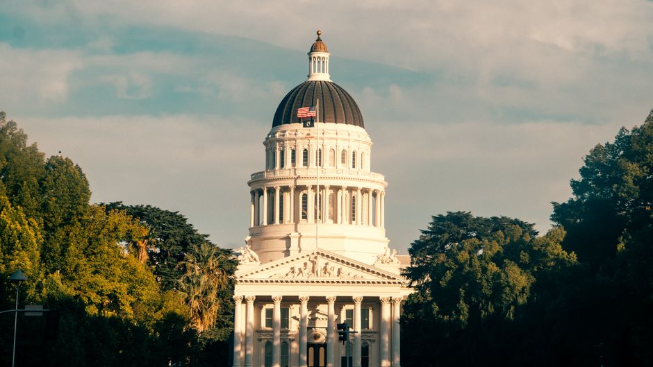 The California State Capitol building in Sacramento