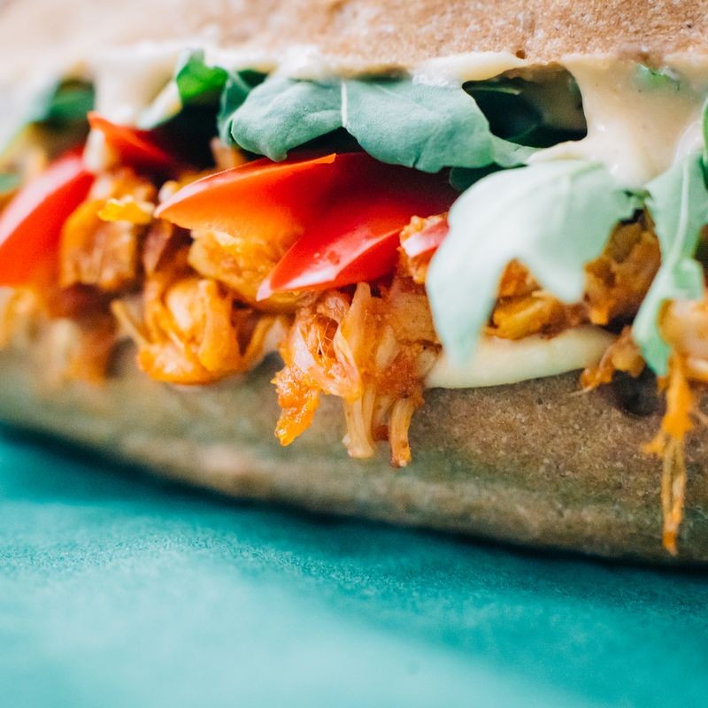 Slow Cooker Moroccan Chicken Sandwich