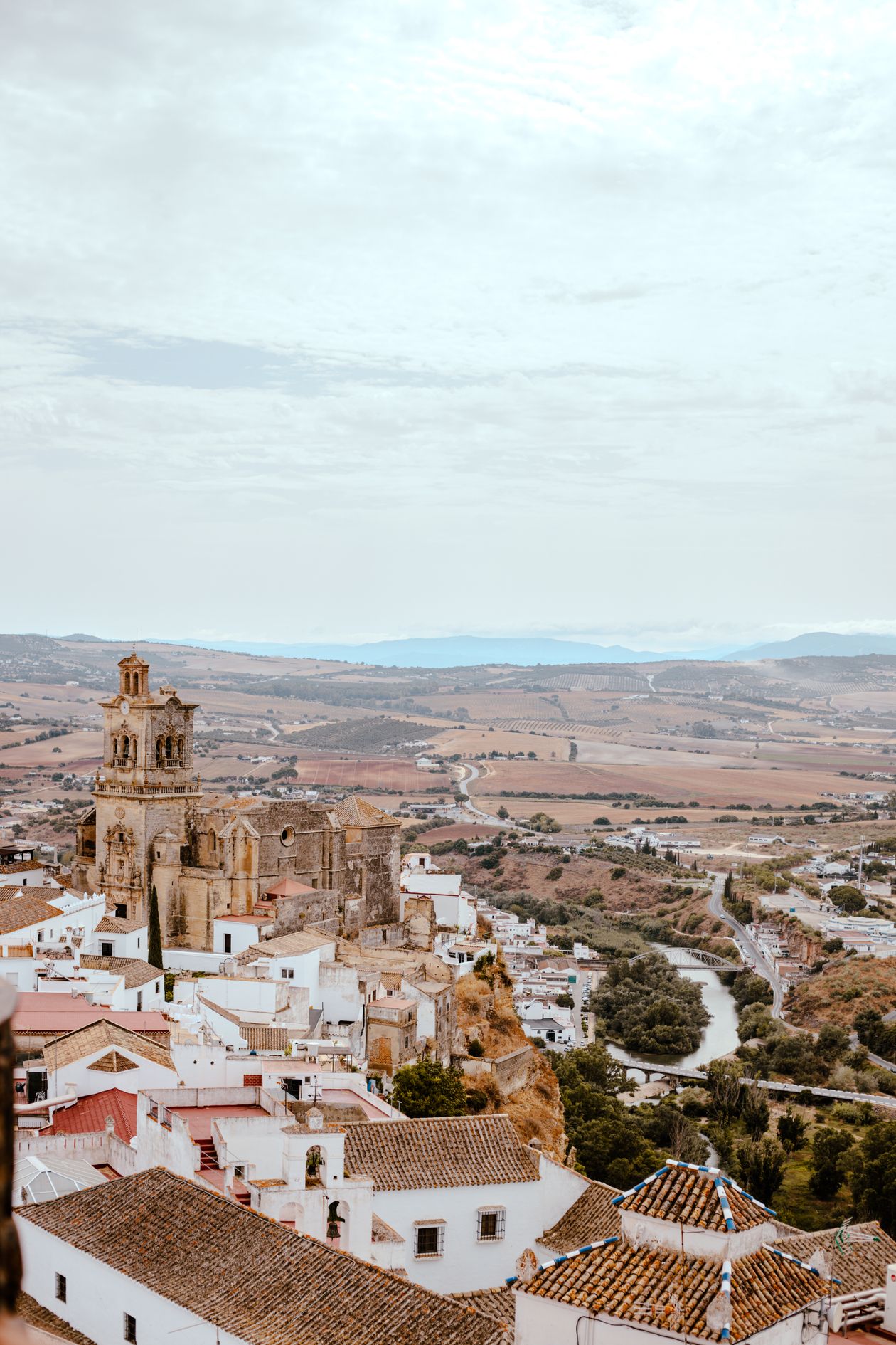 Vista del pueblo blanco de Arcos de la Frontera, Cádiz