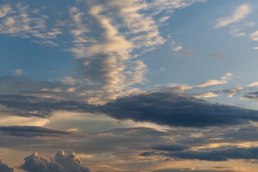 晚霞是天空中美丽的景色
