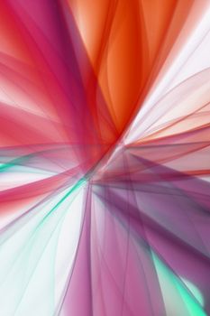 Vibrant abstract image with colorful light waves and gradient hues.