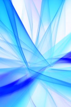 Dynamic abstract artwork with swirling blue and white hues, creating a vibrant visual effect.