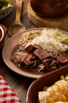 With Meat Beans And Rice