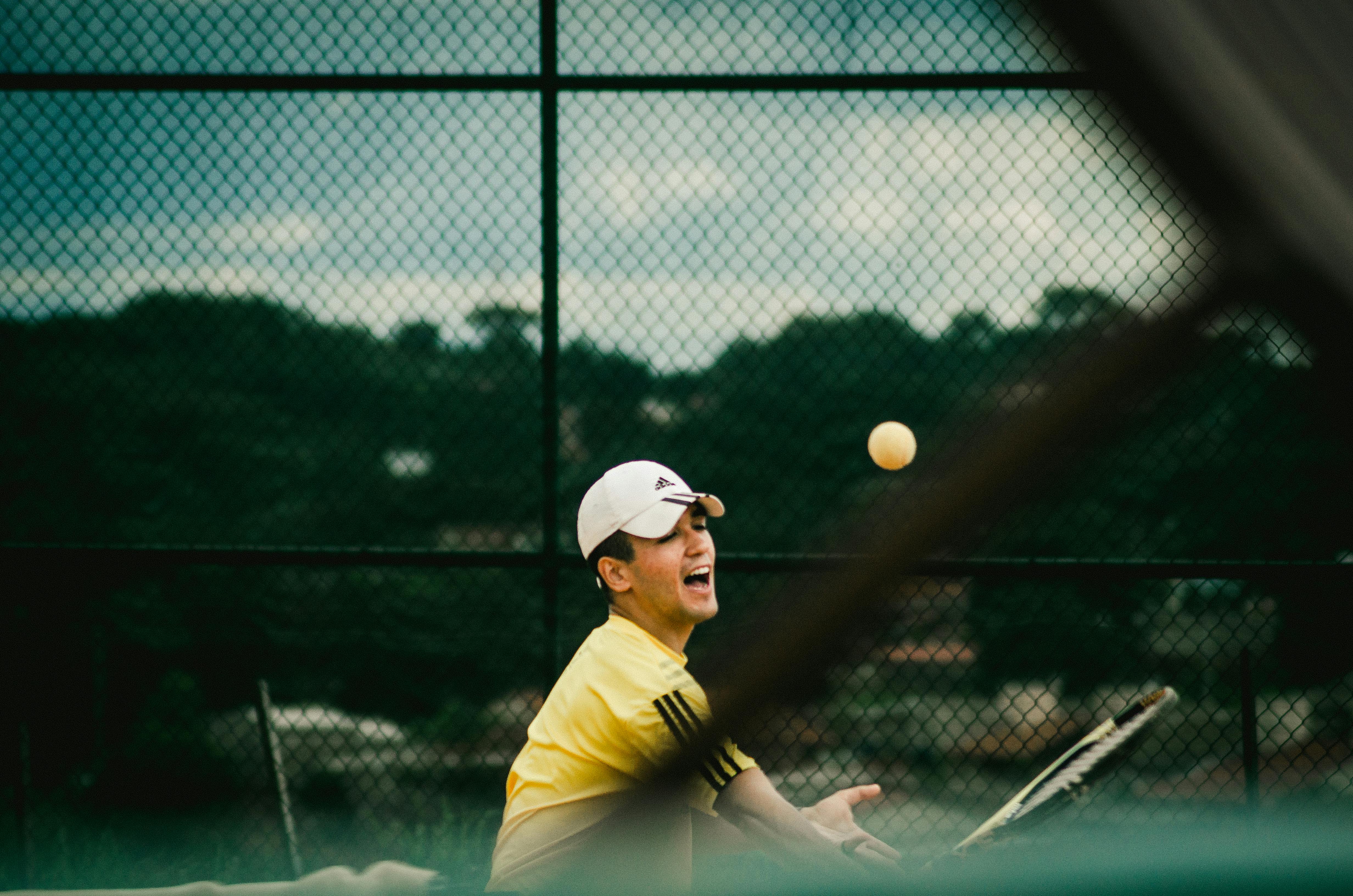 man playing tennis