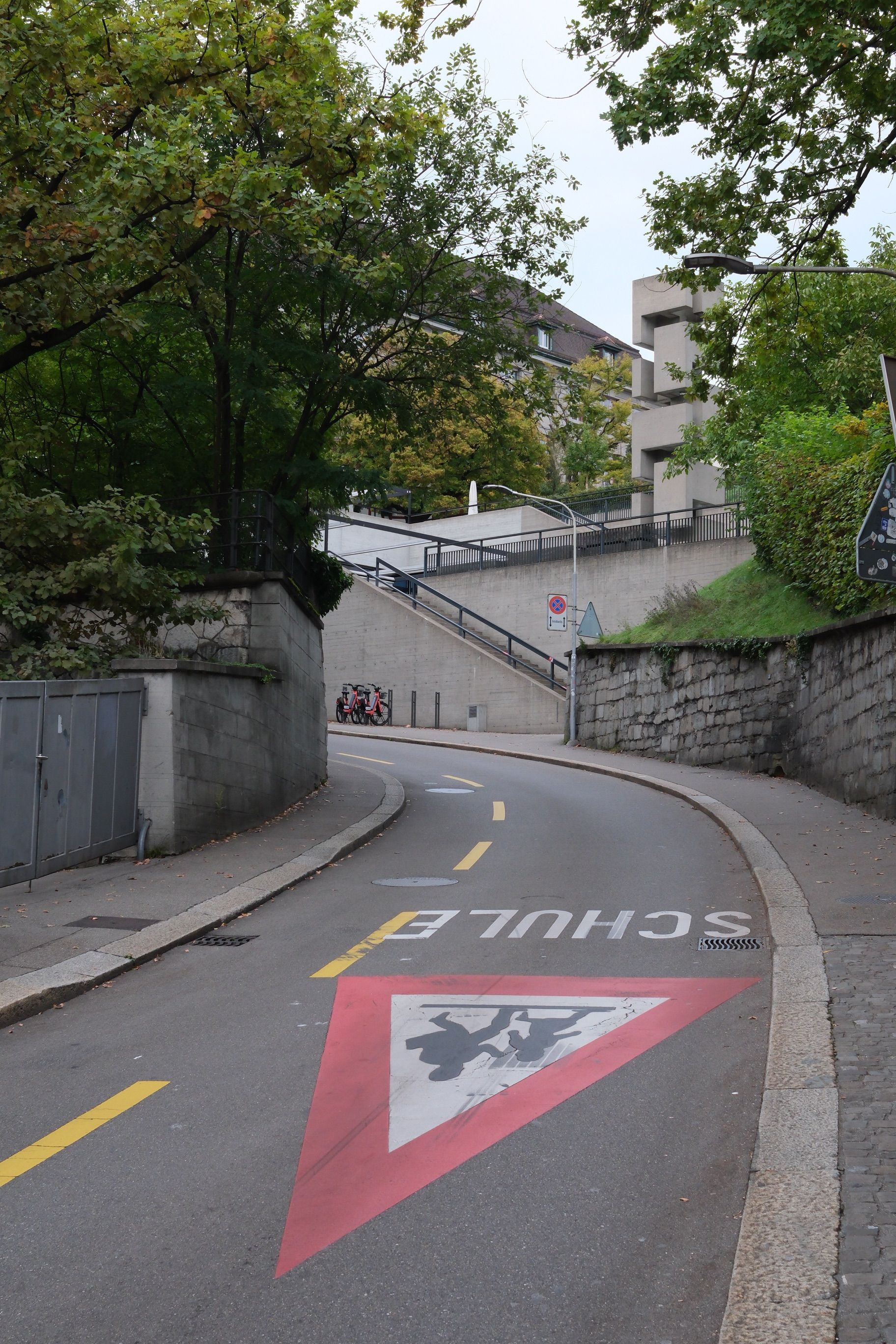 School zone road markings