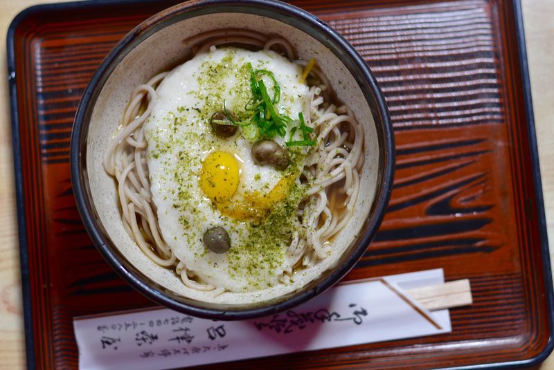 soba noodles with edamame and shredded cabbage