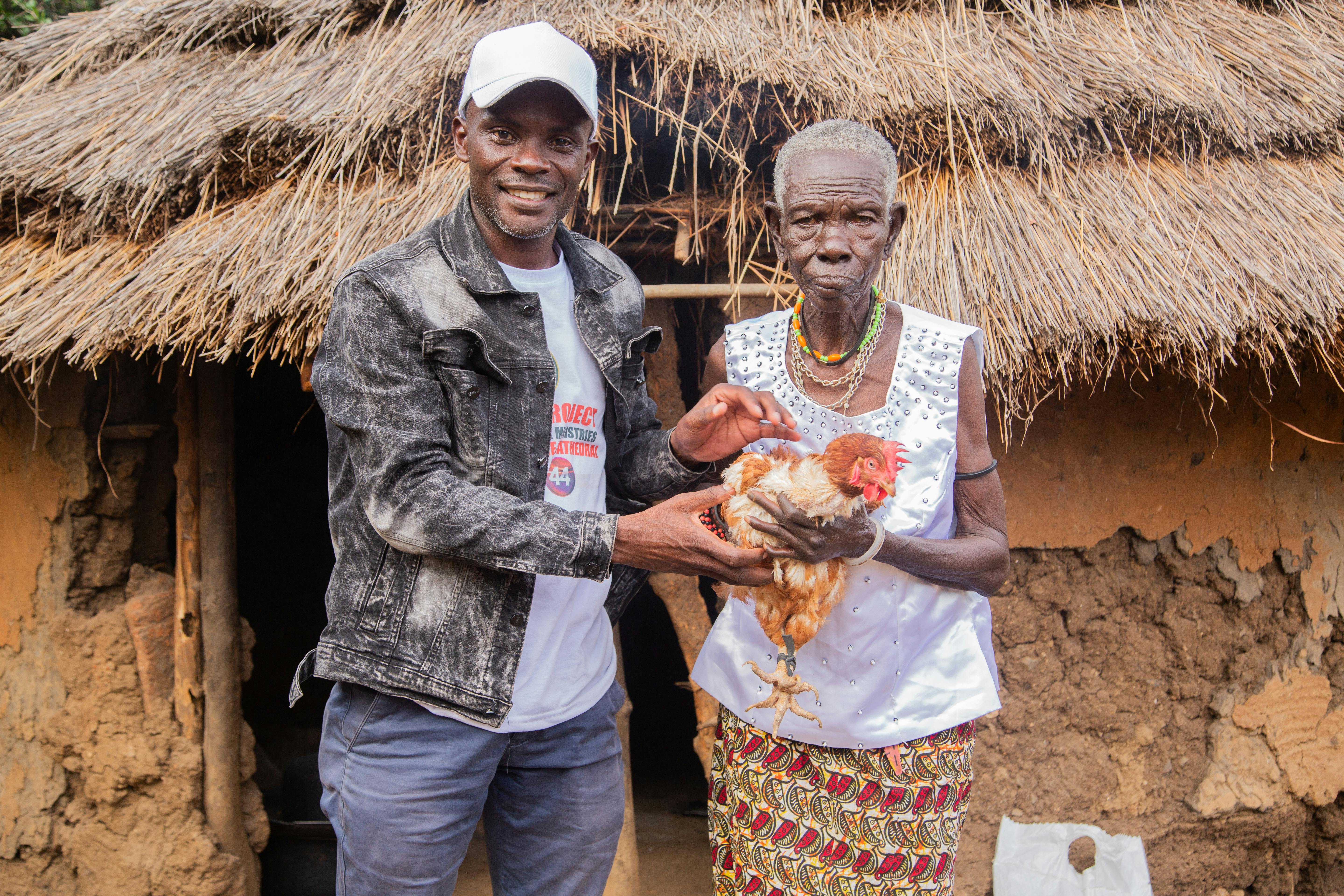 Fresh produce being harvested in a community garden