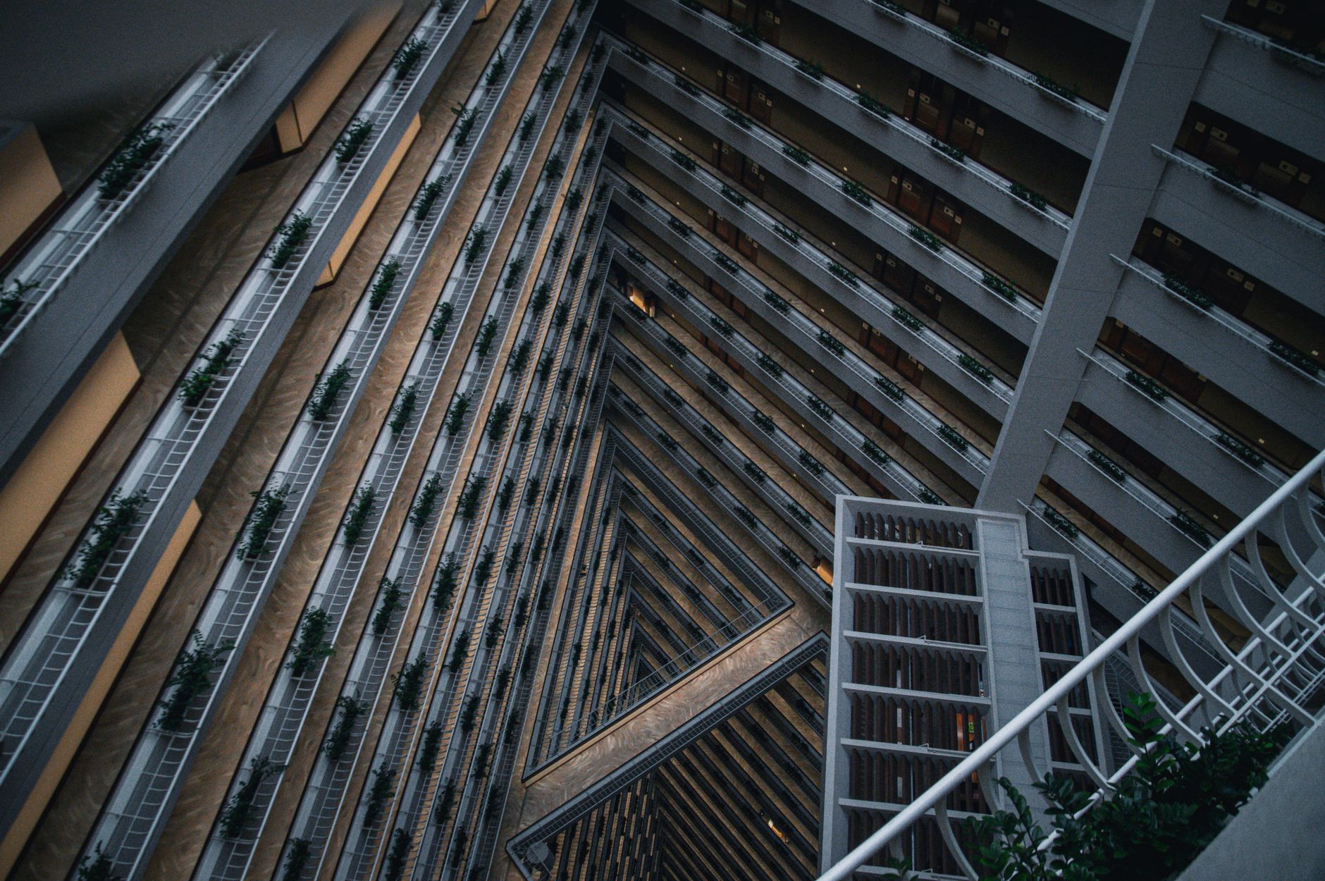 A symmetrical view of a modern, sophisticated architectural interior representing global enterprise structural cohesion.