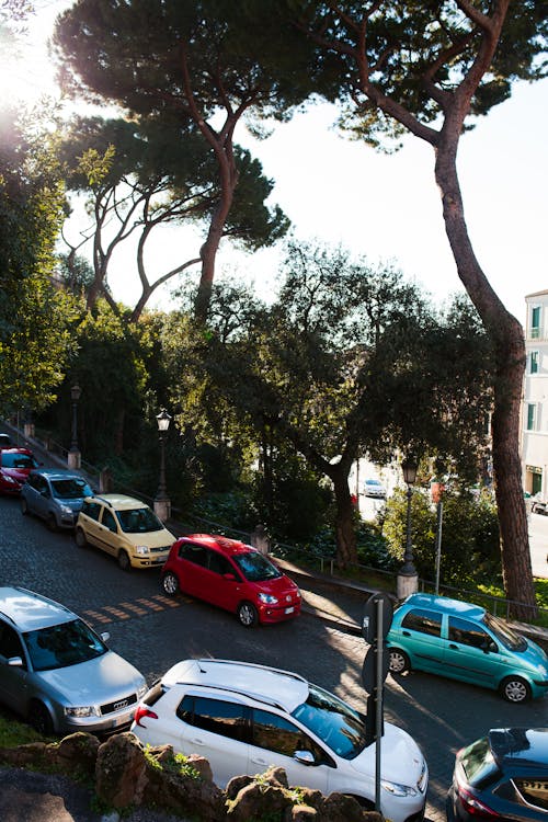 Fotobanka s bezplatnými fotkami na tému auto, city street, Rím