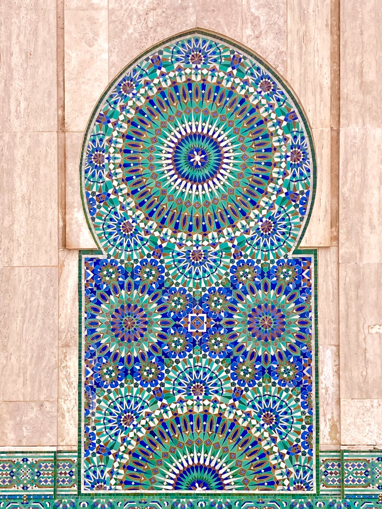 Zellige tile panel