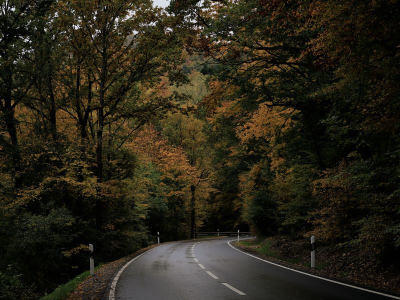 Mountain road through a high valley