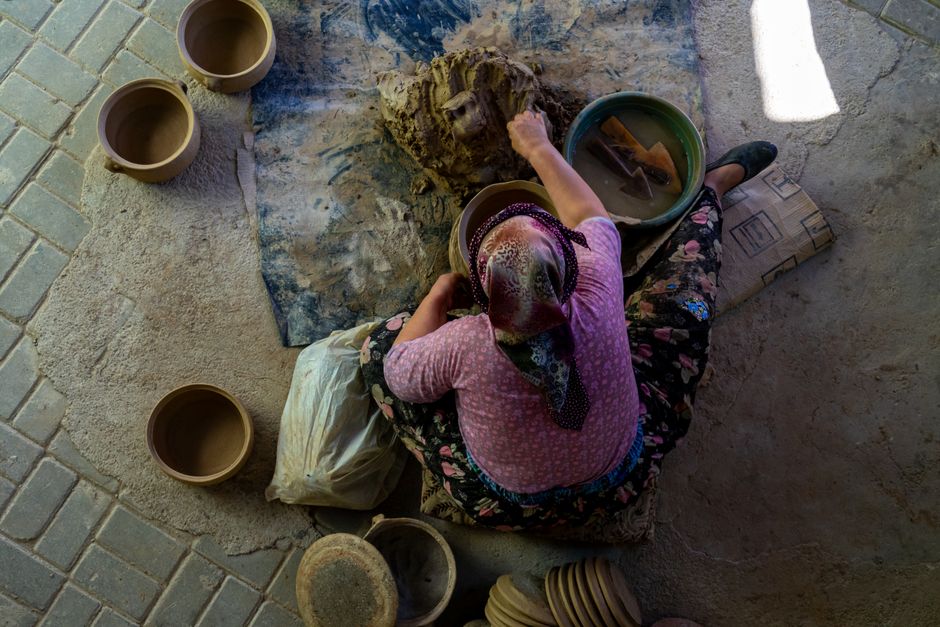 A beautifully hand-painted traditional ceramic bowl from Bulgaria
