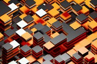 Vibrant Geometric Abstract 3D Blocks Design