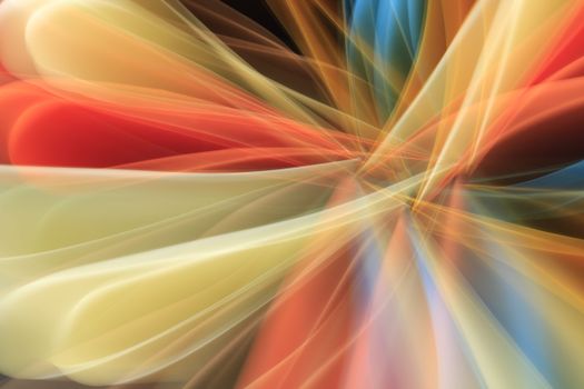 Dynamic abstract art with vibrant flowing light waves in vivid hues.