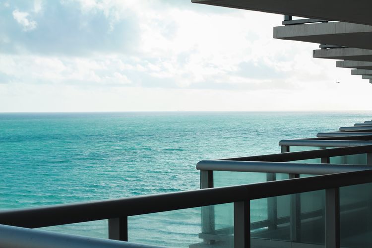 Balcony overlooking the ocean in El Cielo Playa del Carmen