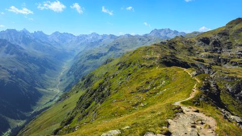 Picturesque summer landscape of the Alps in Vorarlberg, Austria.