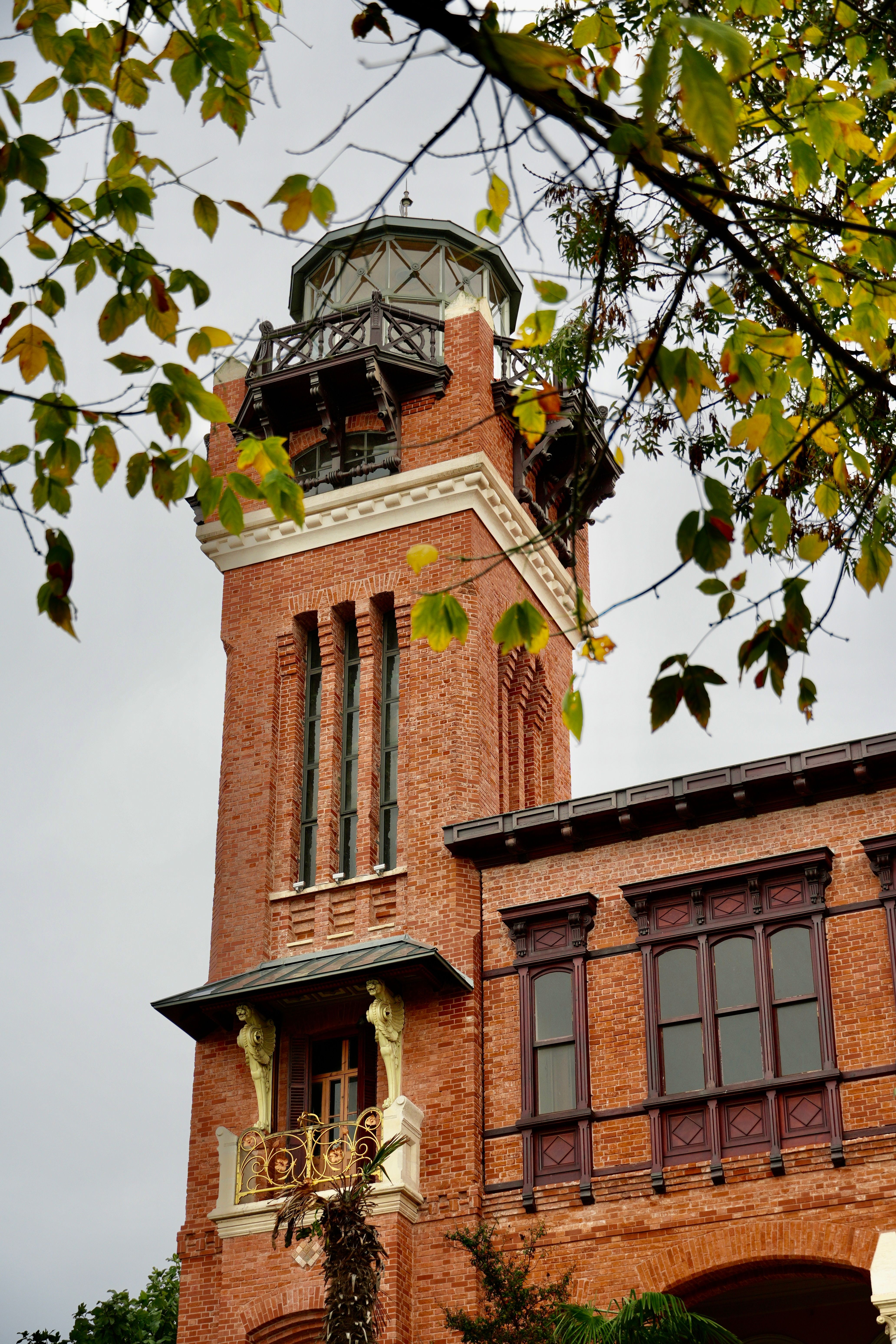 Historic Brick Tower with Architectural Details · Free Stock Photo