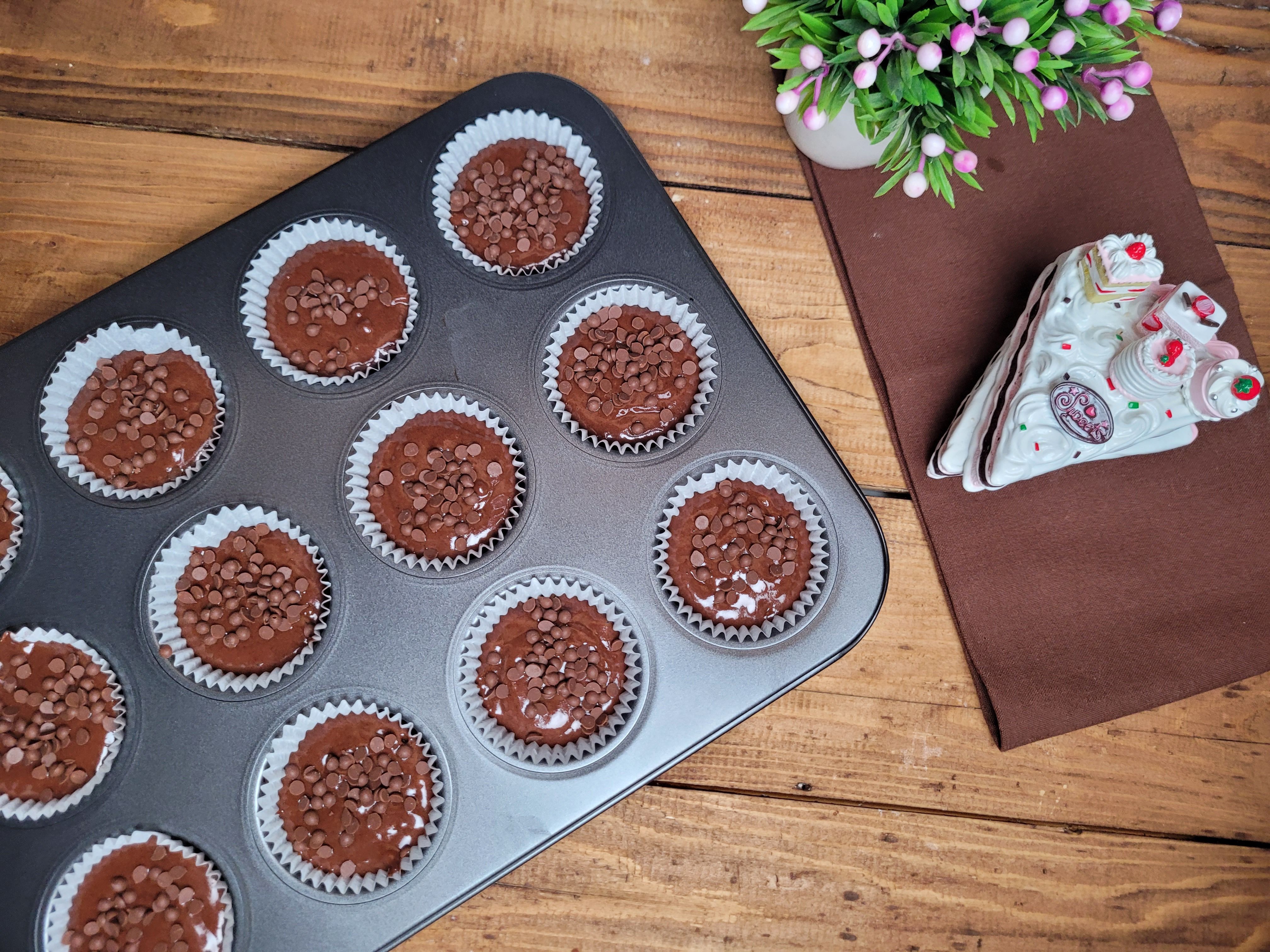Death by Chocolate Cupcakes with chocolate ganache and mousse