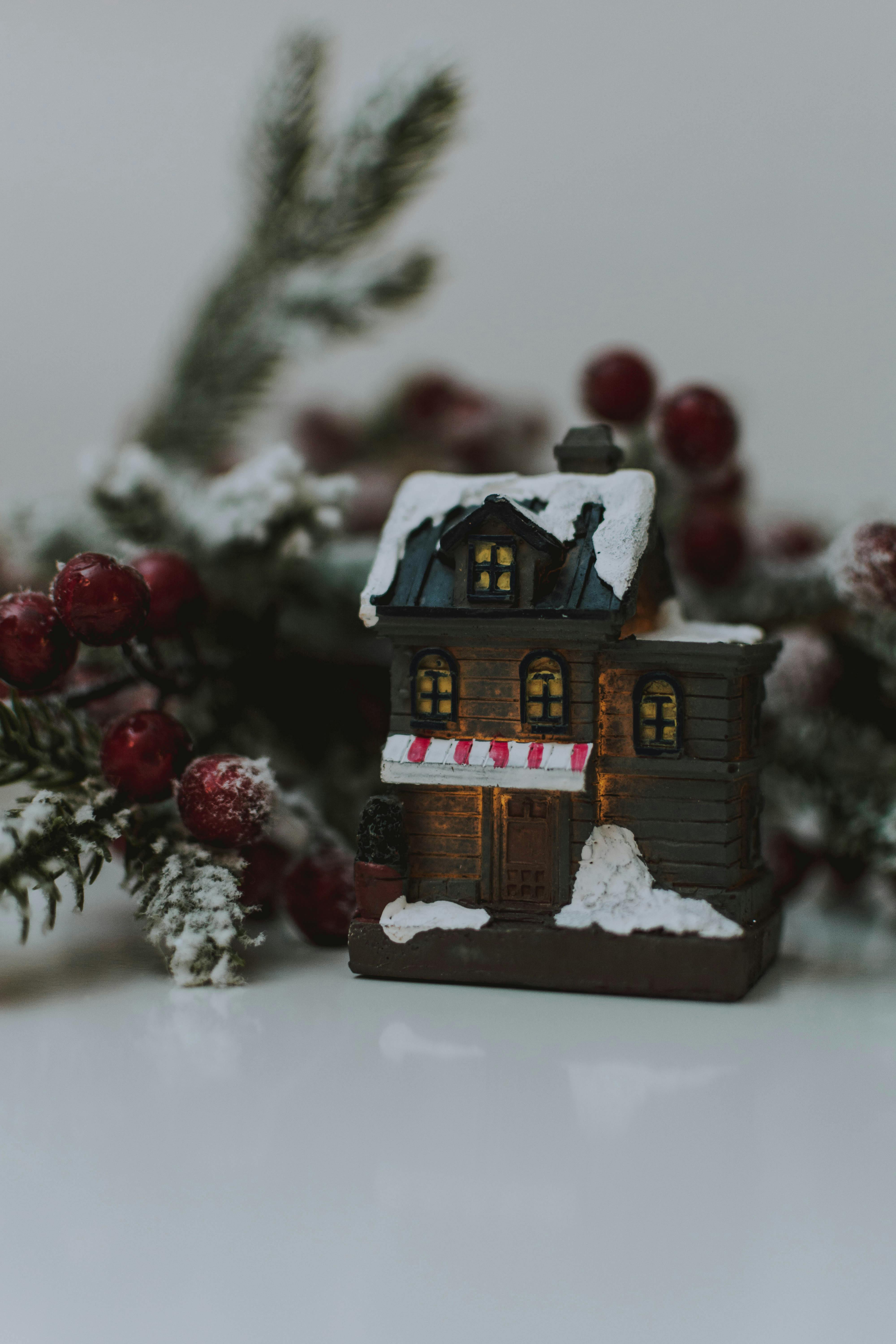 miniature christmas house decorations