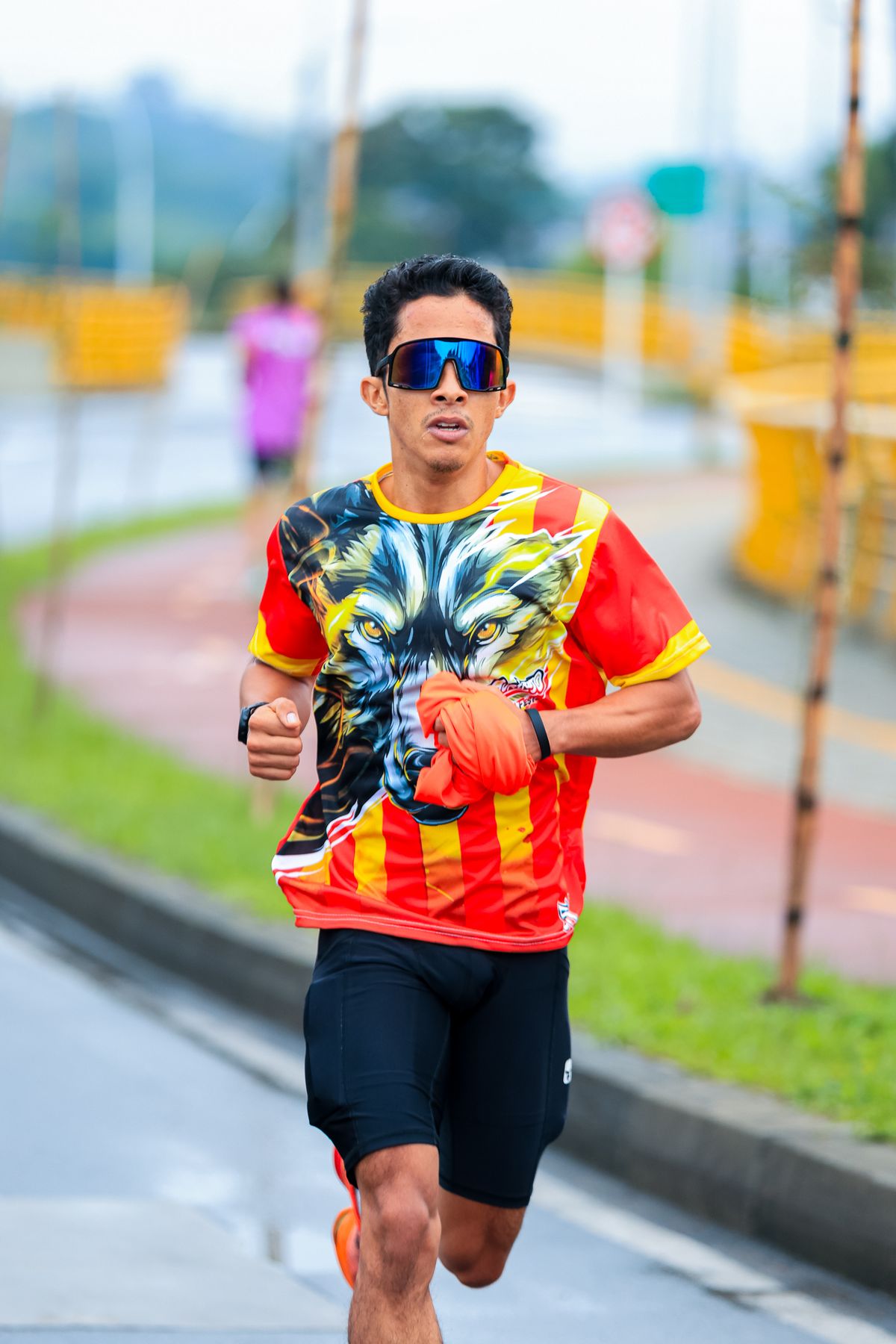 Outdoor runner wearing modern performance sportswear