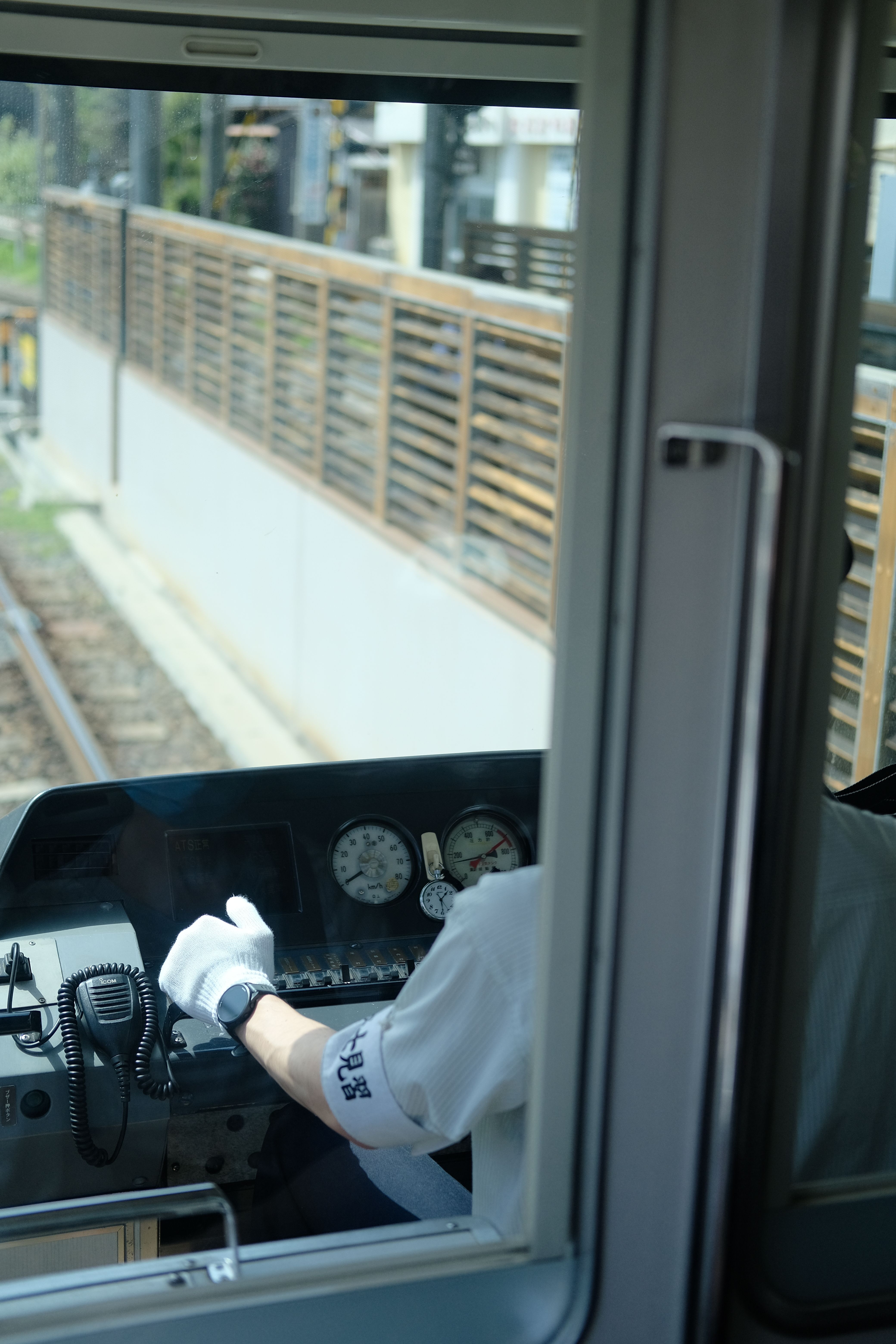 Train Driver at Work in Locomotive Cabin · Free Stock Photo