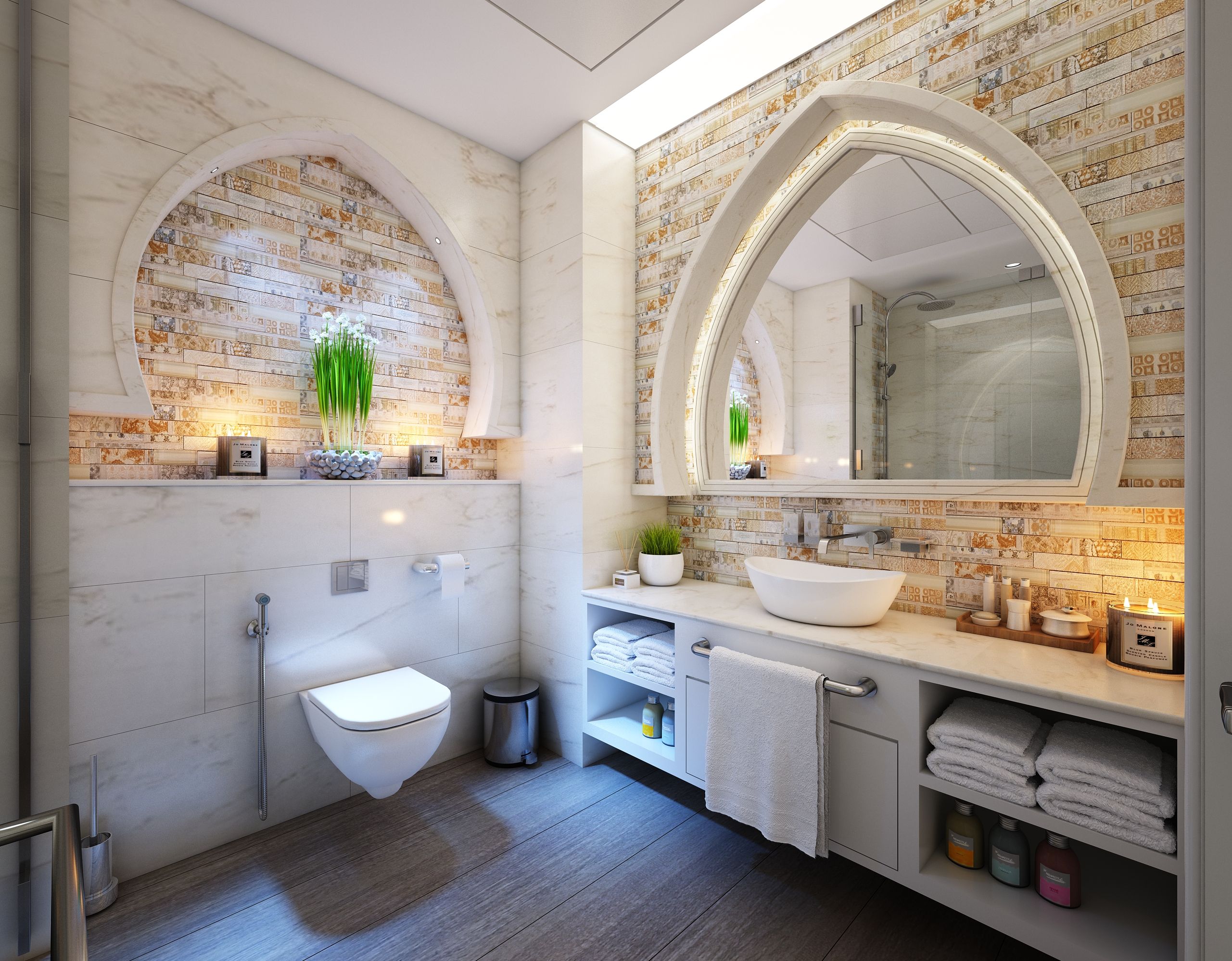 The bathroom, checked and signed off