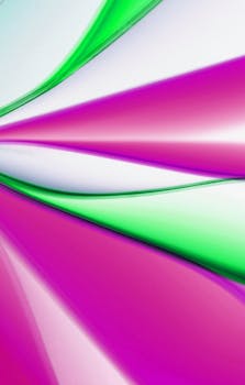 Vibrant abstract waves in green and pink, creating a dynamic visual effect