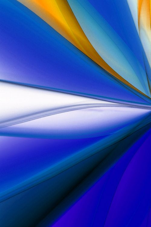 Free Dynamic abstract image with vibrant blue and orange wave patterns. Stock Photo