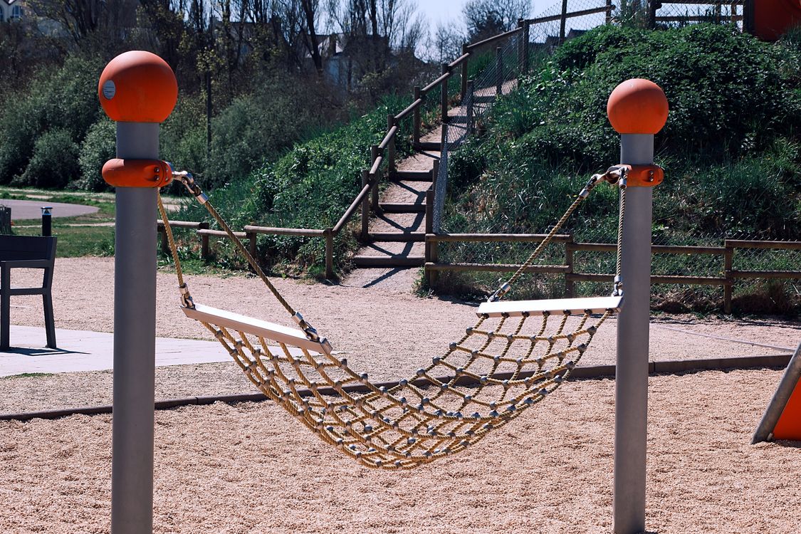 Modern Rope Climbing Playground Structure · Free Stock Photo