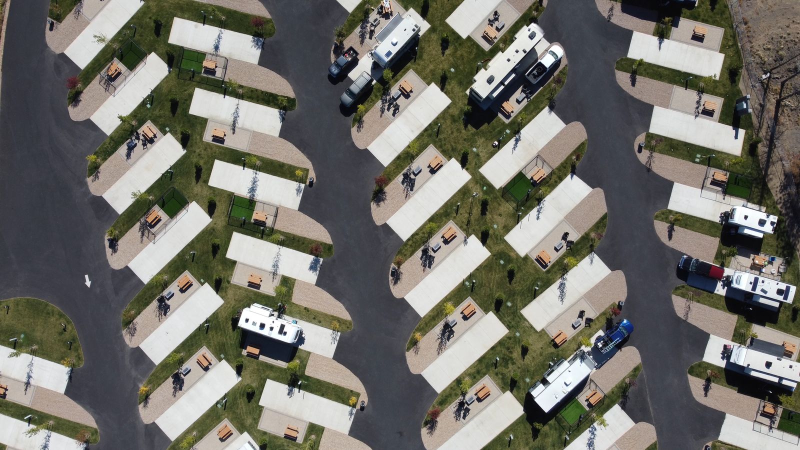 Aerial View of RV Park in Nelson, Wisconsin · Free Stock Photo