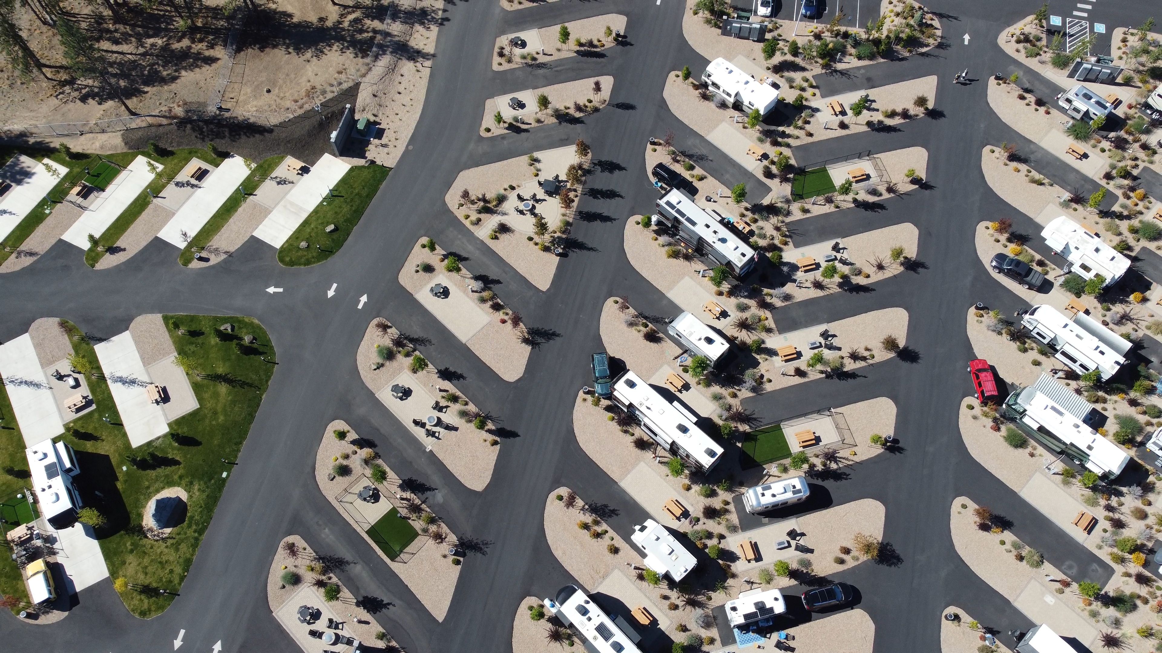 Aerial View of Modern RV Park Layout · Free Stock Photo