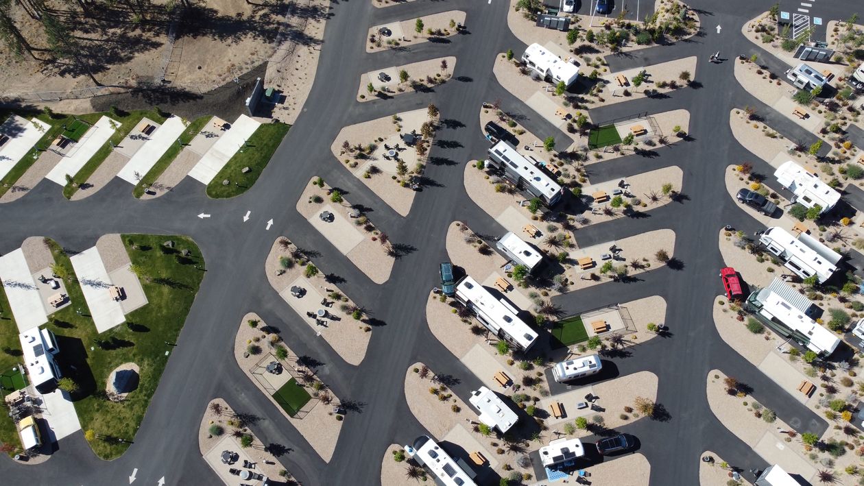 Nice Rv Park Layout Aerial View of Modern RV Park Layout · Free Stock Photo
