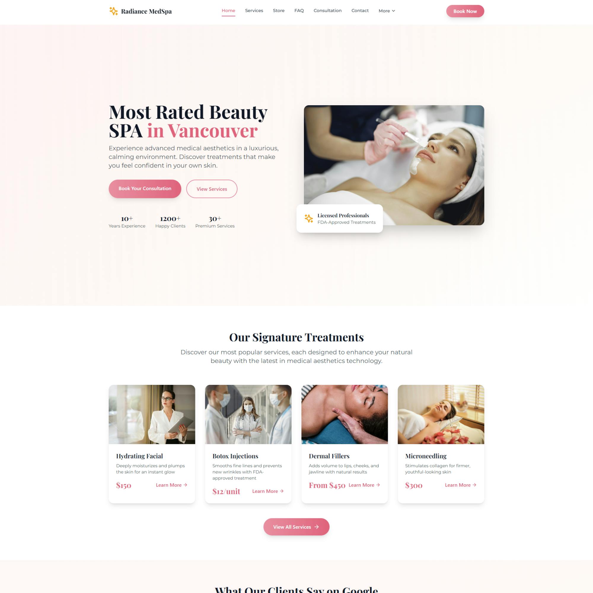 Modern Functional Website example