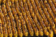 Group of Lining Men