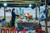 Local Vendor Stall at Coastal Market in Ly Son