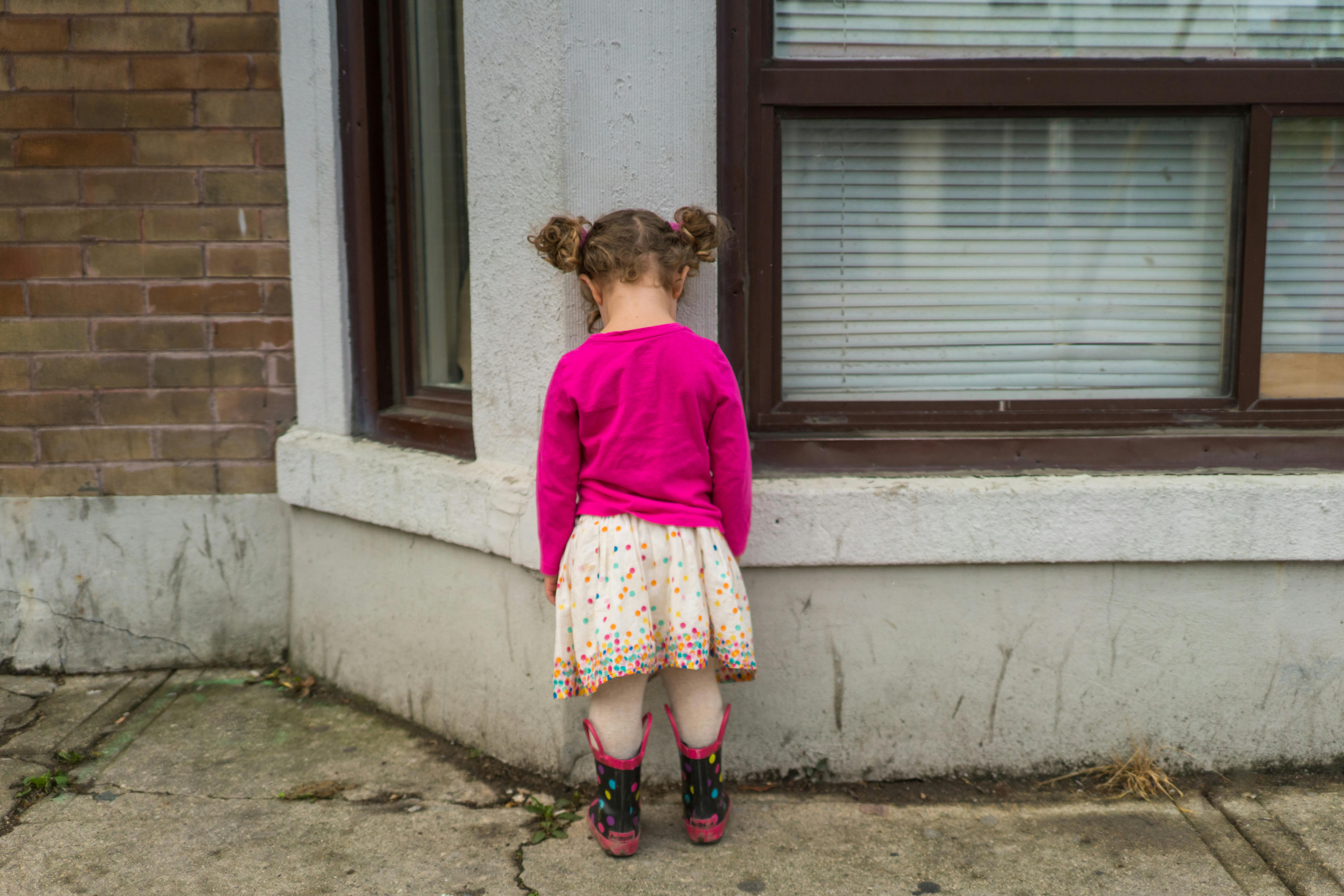 Girl Pouts Against Wall, Toronto