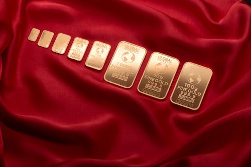 Assorted-weight Gold-colored Gold Plated Bars