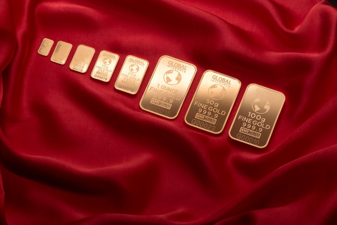 Assorted-weight Gold-colored Gold Plated Bars