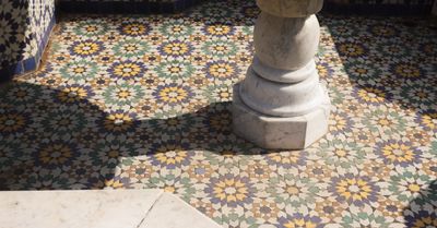 Zellige-tiled tables