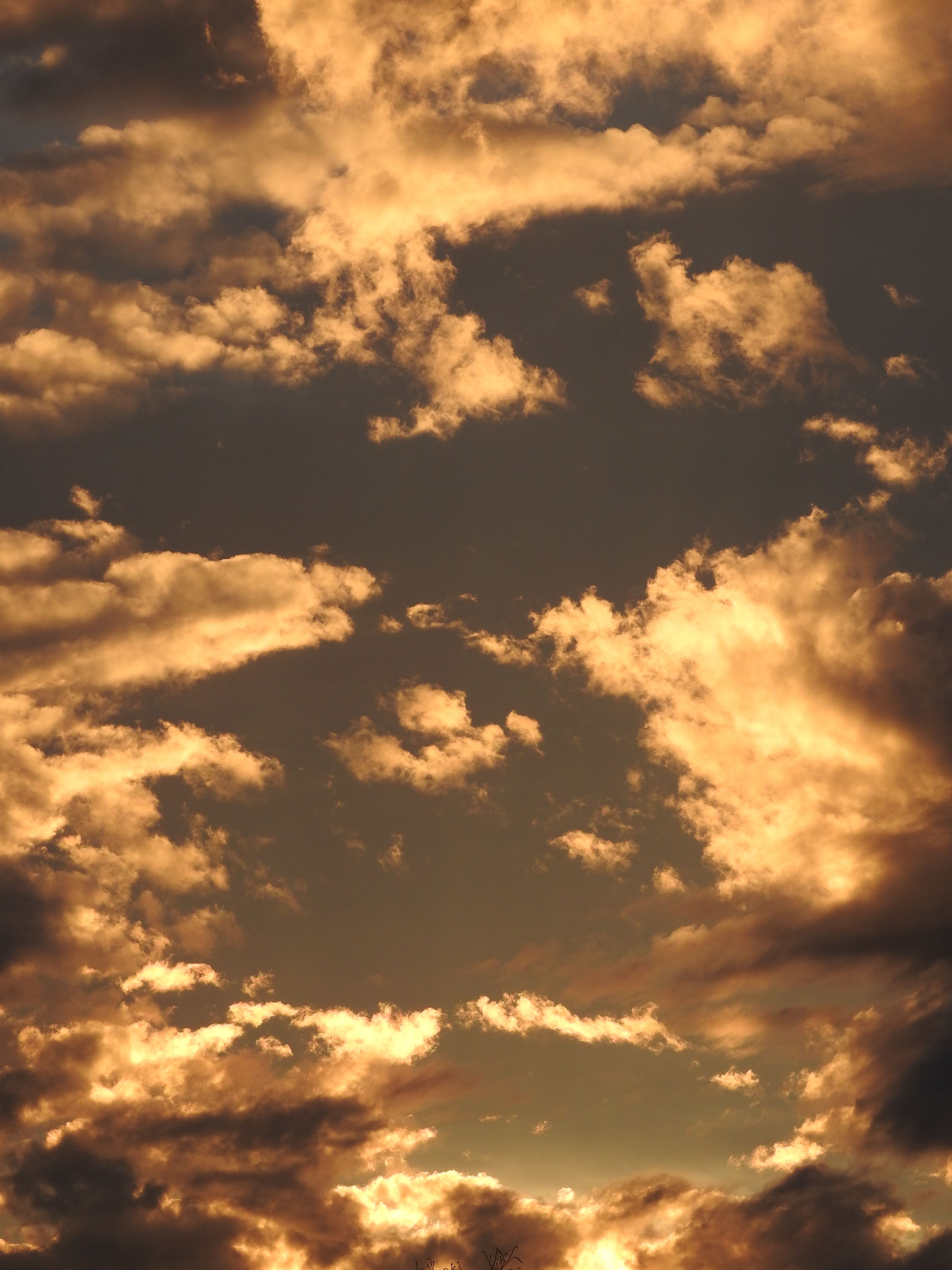 Golden Sunset Clouds with Dramatic Sky · Free Stock Photo