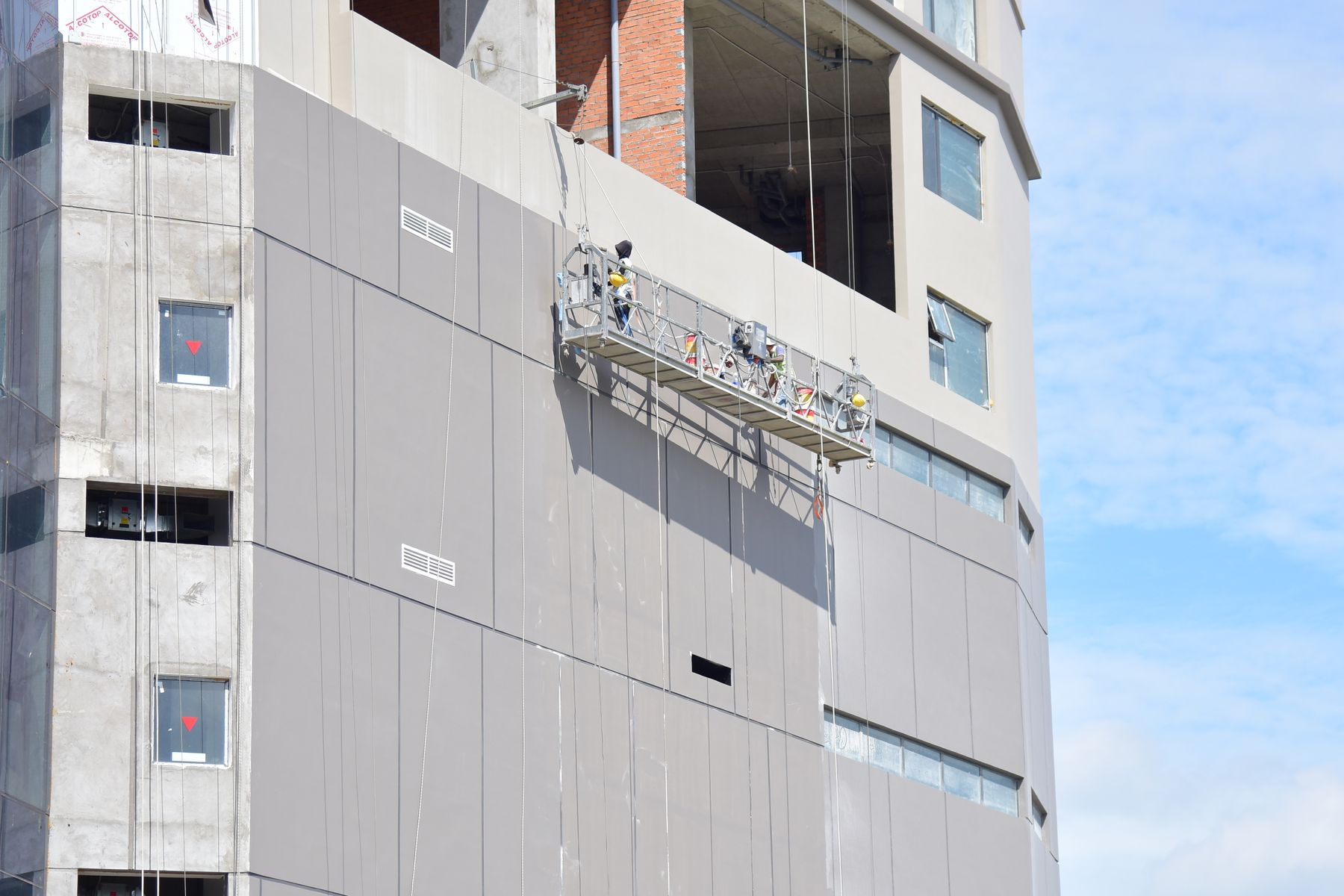 Commercial building maintenance work