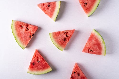 Free Top View Photo Of Sliced Watermelons Stock Photo