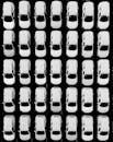Aerial View of White Cars in a Parking Lot
