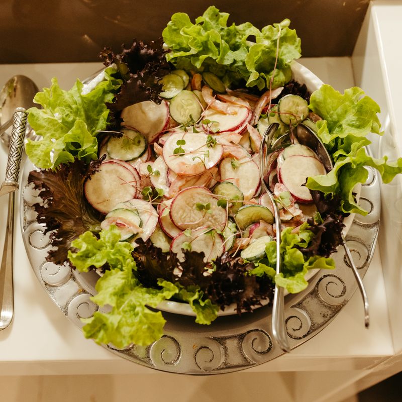 Radish and Cucumber Slaw with Ginger Vinaigrette