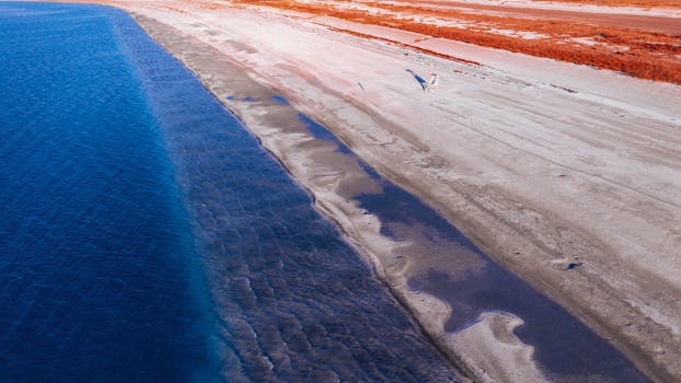 Stunning aerial view showcasing a remote coastline in Turkey with vibrant blue waters and sandy shores.