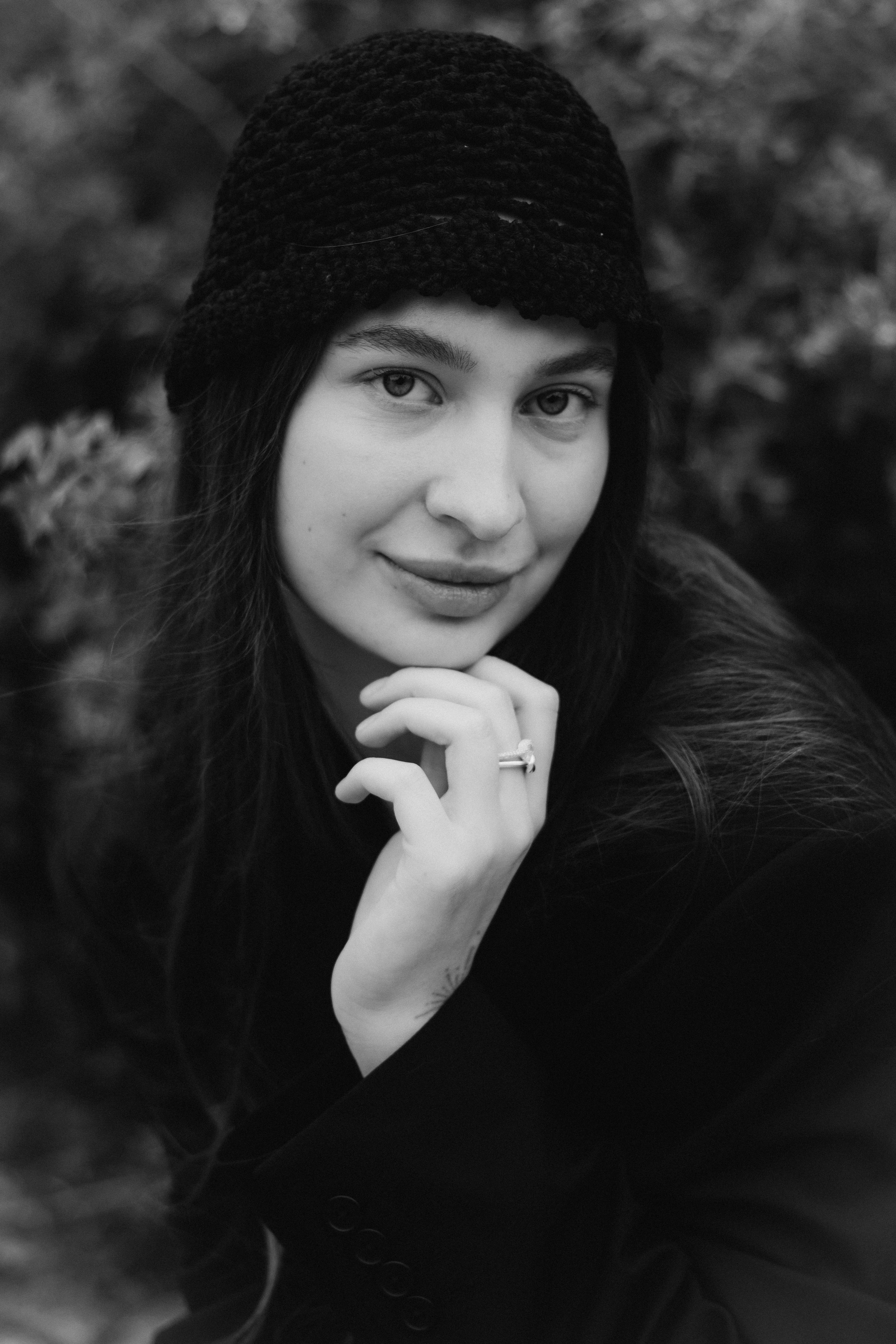 Classic Black and White Portrait of a Woman · Free Stock Photo